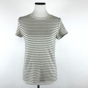 Current/Elliot Striped Ribbed Tee Shirt #929